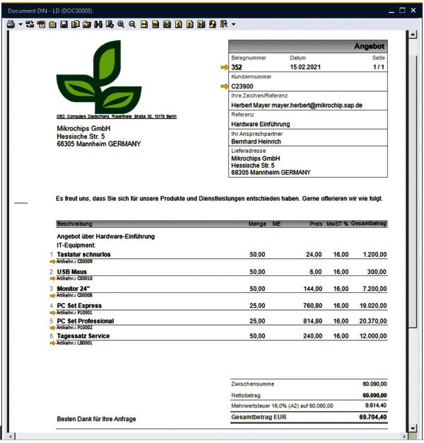Coresuite Country Package Dokument